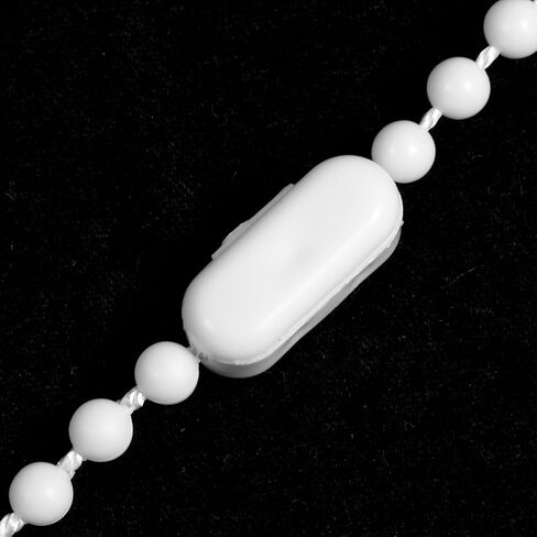 10 Meters Ball Bead Chain Beaded Pull Chain Blinds Beaded Chains Cord with 10 PCS of Connectors for Roller Shades Blinds Dog Tags Jewelry & DIY Crafts-White in Saudi Arabia
