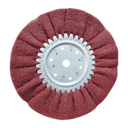 9 Inch x 2 Section Satin Non Woven Abrasive Airway Buffing Wheel for Angle Grinder, 5/8 Inch Arbor Hole, Medium Fine, 1PC in Saudi Arabia