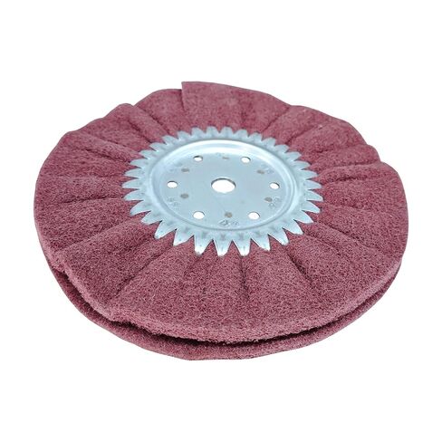 9 Inch x 2 Section Satin Non Woven Abrasive Airway Buffing Wheel for Angle Grinder, 5/8 Inch Arbor Hole, Medium Fine, 1PC in Saudi Arabia