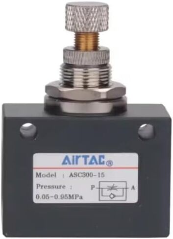 AirTAC One-Way Throttle Valve ASC100-06/200-08 Pneumatic Adjustable Flow Control Speed regulating Valve (ASC300-10) in Kuwait