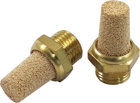 12 قطعة كاتم صوت هوائي، كاتم صوت عادم نحاسي G1/8، فلتر خيط ذكر، خط هواء متكلس مناسب للأنظمة الهوائية/الفنيين in Kuwait