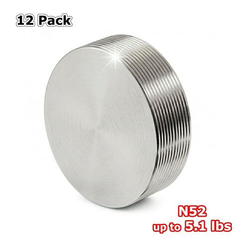 Thin Round Disc Magnets 1.25x1/32 inch - Neodymium Rare Earth Magnetic Sticker Holder Fastener Scrapbooking Crafting Disk 32x1mm Flat Magnet Discs N52 (12 Pack) in Kuwait