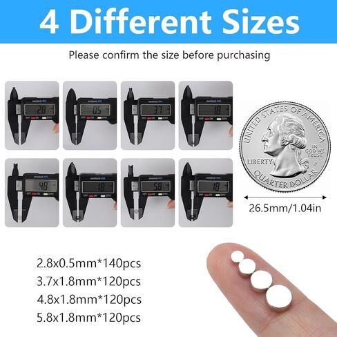 500 قطعة مغناطيس أرضي نادر صغير، 4 أحجام مختلفة مغناطيس صغير للثلاجة، DIY، الحرف اليدوية، السبورة البيضاء، المنمنمات، المكتب in Kuwait