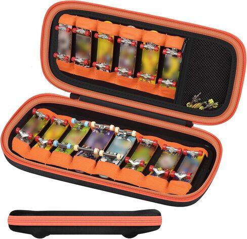 Casmilee Finger Skateboard Case for Tech Deck Fingerboard Ultra Dlx 14 ، حامل ألواح التزلج المصغرة القابلة للتحصيل ، وتخزين لعبة الأطفال لألواح الملصقات ، والعجلات ، والأدوات ، والبراغي ، وصندوق الجوز فقط in Kuwait