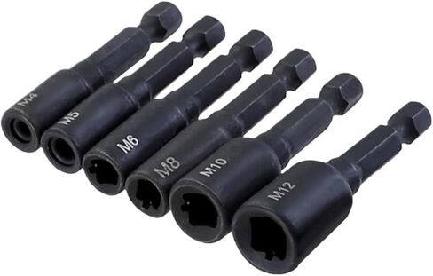 Hex Shank Thread Tap Socket Adapter 6pcs 1/4 '' Hex Shank Machine Screw Metric Plug Threading Tool(8pcs Tap Socket) in Saudi Arabia