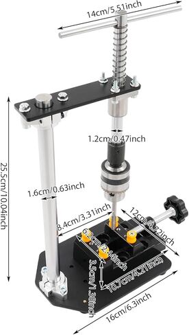 Manual Tapping Machine Metal Vertical Tapping Tool Precision Hand Tapper with Vise & 6 Taps Tap Holder Wrench, M3-M10 in Saudi Arabia