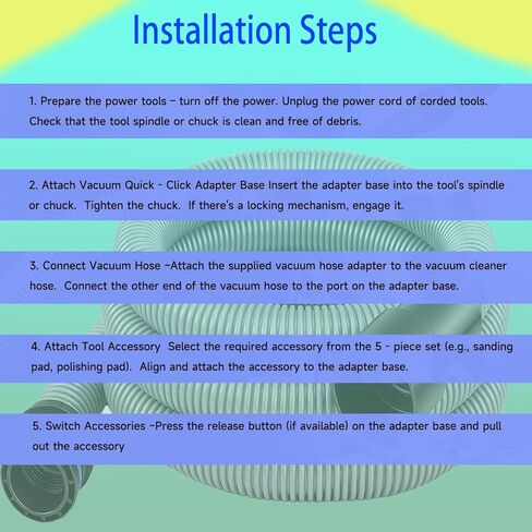 16 FT Shop Vac Hose Extension Kit, Dust Collection Hose Kit With 6 Adapters For Home Shop Vacuums System, Compatible With Major Household Vacuum Cleaner Brands, Silver Gray Vacuum Hose in Kuwait