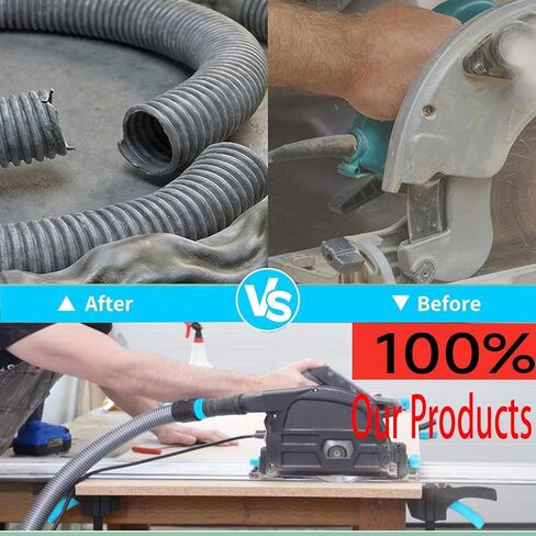 16 FT Shop Vac Hose Extension Kit, Dust Collection Hose Kit With 6 Adapters For Home Shop Vacuums System, Compatible With Major Household Vacuum Cleaner Brands, Silver Gray Vacuum Hose in Kuwait