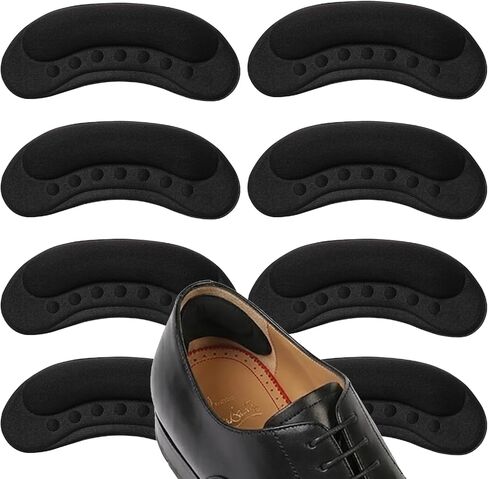 بطانات الكعب للأحذية الكبيرة جدًا، مقابض الكعب وحشوات الوسائد للنساء والرجال، واقيات الكعب غير القابلة للانزلاق لمنع البثور وانزلاق الكعب والاحتكاك والألم (6 أزواج، بيج/أسود) in Kuwait