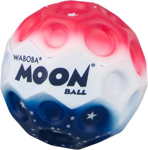 Waboba Moon Ball Stars and Stripes - كرة نطاطة مفرطة - ارتداد ومرح شديد لجميع الأعمار - مثالية للعب النشط والألعاب الخارجية in Saudi Arabia