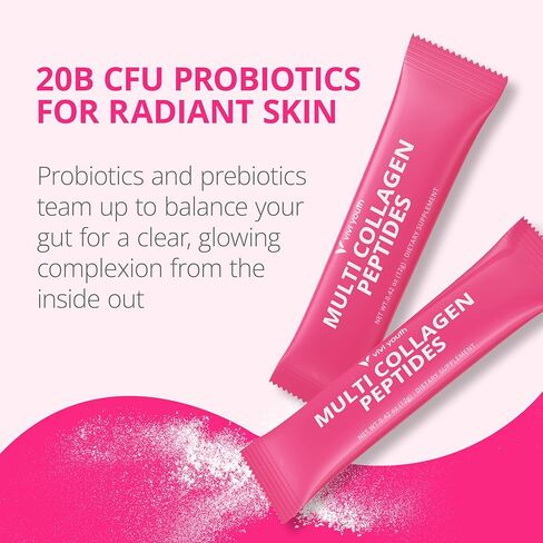 Collagen Powder for Women, Collagen Peptides Powder with Probiotics, Prebiotic Collagen Protein for Skin, Hair, Bone & Joint | 16-in-1 Sugar-Free Formula, Unflavored in Saudi Arabia
