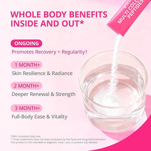 Collagen Powder for Women, Collagen Peptides Powder with Probiotics, Prebiotic Collagen Protein for Skin, Hair, Bone & Joint | 16-in-1 Sugar-Free Formula, Unflavored in Saudi Arabia