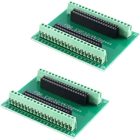 لوحة القطع الطرفية اللولبية لإصدار ESP32 38 دبوس واسع، طرف 3.96 مم ولوحة توسيع رأس 2.54 مم، قطعتان in Saudi Arabia