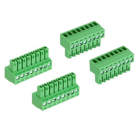 MECCANIXITY 4 قطع PCB محطة كتلة، 300V 8A ذكر 9 دبوس 3.5 مم الملعب PCB برغي جبل موصل كتلة المحطة للاستخدام الصناعي، المشاريع الإلكترونية، الأخضر in Saudi Arabia