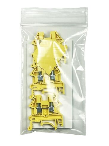 ICI Dinkle DK2.5N-YW 3 Pieces DIN Rail Terminal Block with End Cover DK4NC-YW Screw Type Yellow UL 12-22AWG, 20A, 600V in Saudi Arabia