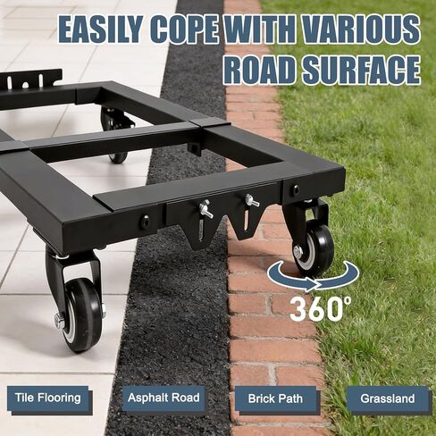 مجموعتان من الأثاث المتحرك بسعة 2300 رطل، 31 بوصة × 17 بوصة، دوللي متدحرجة شديدة التحمل، 4 عجلات مع فرامل، عارضة قابلة للتعديل، حاجز مانع للانزلاق للمستودع، المرآب، نقل المنزل، متجر بيع بالتجزئة in Kuwait