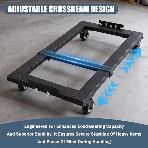 مجموعتان من الأثاث المتحرك بسعة 2300 رطل، 31 بوصة × 17 بوصة، دوللي متدحرجة شديدة التحمل، 4 عجلات مع فرامل، عارضة قابلة للتعديل، حاجز مانع للانزلاق للمستودع، المرآب، نقل المنزل، متجر بيع بالتجزئة in Kuwait