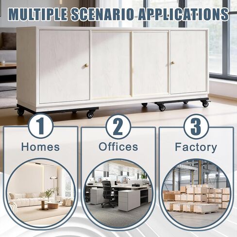 مجموعتان من الأثاث المتحرك بسعة 2300 رطل، 31 بوصة × 17 بوصة، دوللي متدحرجة شديدة التحمل، 4 عجلات مع فرامل، عارضة قابلة للتعديل، حاجز مانع للانزلاق للمستودع، المرآب، نقل المنزل، متجر بيع بالتجزئة in Kuwait