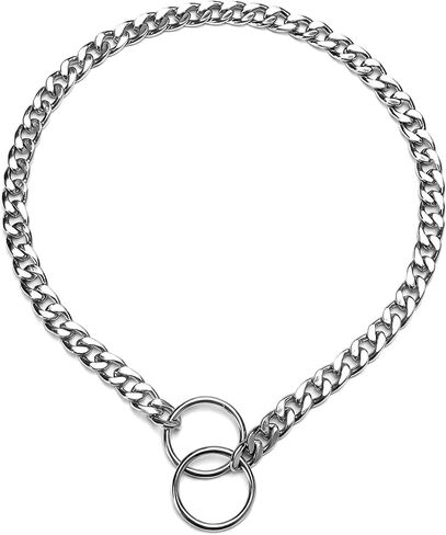 Chain Collar for Dogs, Slip P Chain Metal Link Training Heavy Duty Martingale Dog Collar for Xs Small Medium Large Big XL Breed Dogs (Silver, XL) in Saudi Arabia