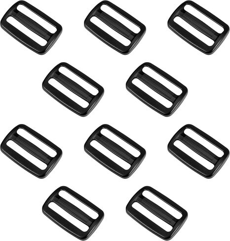 1.5 inch Black Plastic Tri-glide Slide - 10 pieces - from Strapworks in Saudi Arabia