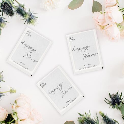 50 pcs Wedding Tissues Packets For Your Happy Tears Tissues Bags Glassine Travel Tissue Size Packets Bulk items for Wedding Guest Welcome Bags Stuffers in Kuwait