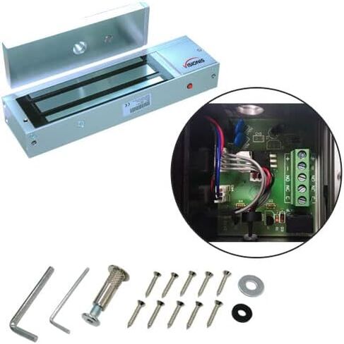 Visionis Indoor 1200LBS 500KG قوة الإمساك قفل الباب الكهرومغناطيسي الخارجي مع مستشعر LED لنظام التحكم في الوصول إلى الباب VIS-ML1200LED 12V 24V in Kuwait