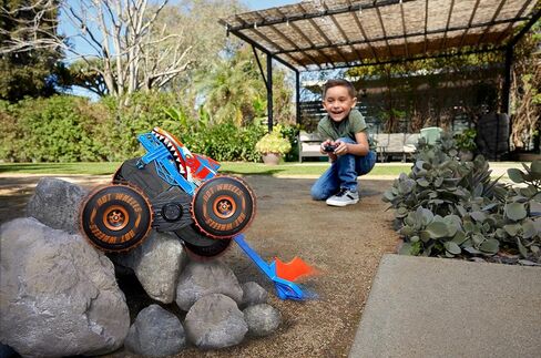 Hot Wheels Monster Trucks Trucks Ademote Toy ، متسلق Shark RC على نطاق واسع مع 3 أوضاع من السباق والتسلق والتقزم in Kuwait