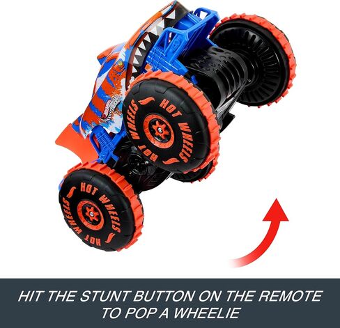 Hot Wheels Monster Trucks Trucks Ademote Toy ، متسلق Shark RC على نطاق واسع مع 3 أوضاع من السباق والتسلق والتقزم in Kuwait