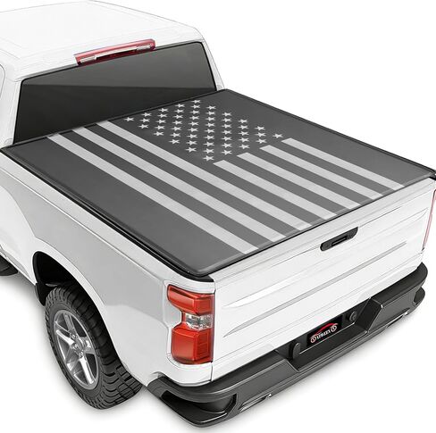 FRP Hard Tri-Fold Bed Bed Tonneau Cover متوافق مع 5.8 قدم 2007-2025 Chevy Silverado/GMC Sierra 1500 5.8 ft w/o خلفيات متعددة in Kuwait
