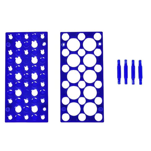 2 حزمة رف أنبوب اختبار، 28 حامل أنبوب الطرد المركزي جيدًا، رف حامل أنبوب اختبار المعمل قابل للفصل لـ 10 مل/15 مل/50 مل (أزرق، برتقالي) in Kuwait