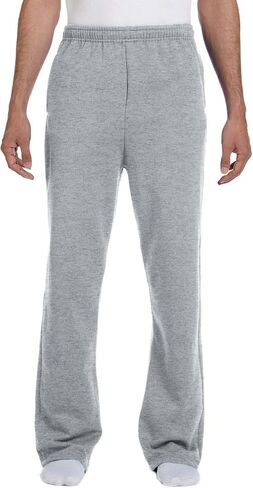 JERZEES Mens NuBlend Open Bottom Pant with Pockets, Medium, Oxford in Saudi Arabia