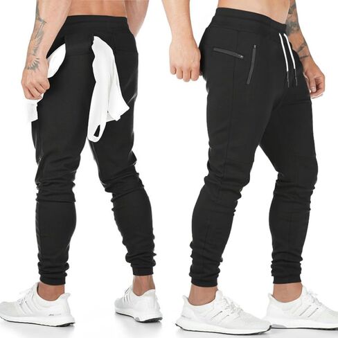 Men's Slim Fit Jogger Sweatpants,with Adjustable Drawstring Waist and Zipper Pockets for Gym and Casual Wear in Saudi Arabia