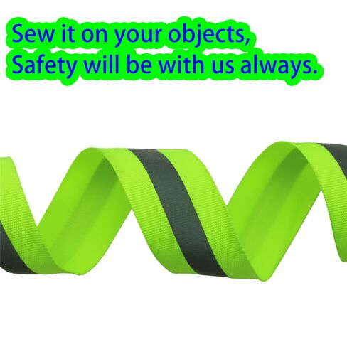 شريط شريط عاكس، 2 بوصة × 33 قدم مخيط على شريط عاكس عالي الوضوح للملابس، والحقيبة المدرسية، ومعطف المطر. شريط تحذيري فلورسنت شخصي، شريط فضي عاكس بعرض 2 سم in Kuwait