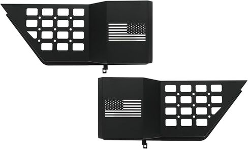 SUNPIE 4PCS Door Storage Pocket Compatible with 2018-2025 Wrangler JLU 4 Doors, Front & Rear Door, Thick Powder Coated, No Drill Design, Door Side Insert Install in Kuwait