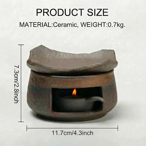 Zen Incense Burner Kit,Ceramic Aromatherapy Burner for Cedar Essential Oil Burner,Tea Light Teapot Warmer Candle Holder for Home Office Meditation Relaxation Decor in Kuwait