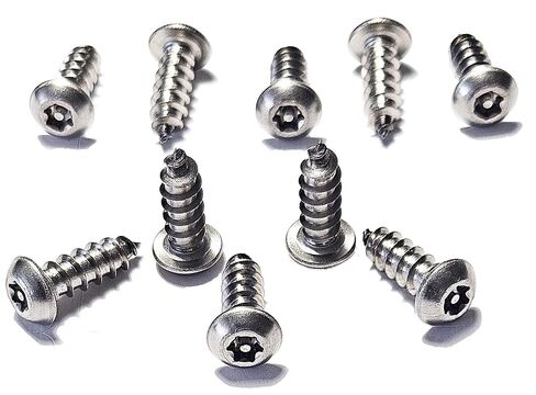 #14 x 3/4-10 Pack - Torx w/Pin Tamper Proof Security Button Head Sheet Metal Screws18-8 Stainless Steel, T27 bit Included in Saudi Arabia