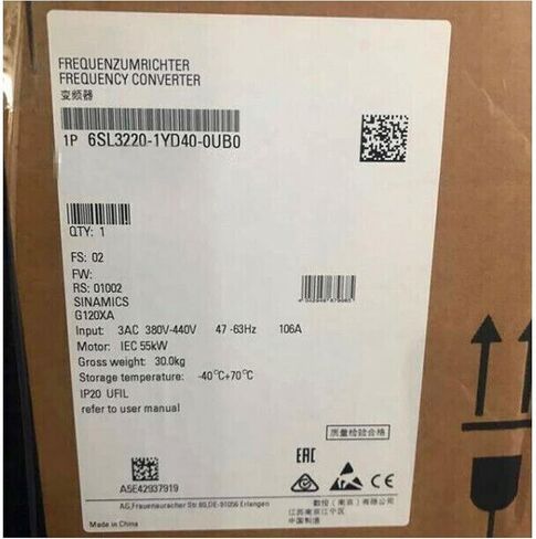 SMOCONE المعجل 6SL3220-1YD40-0UB0 محول التردد 6SL32201YD400UB0 مختوم في صندوق ضمان لمدة سنة واحدة 6SL3220-1YD40-0UB0 اشحن الآن in Kuwait