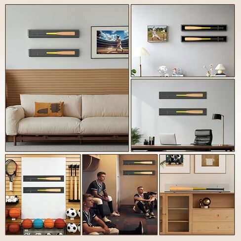 Baseball Bat Display Case, Black Acrylic Bat Display Case, UV Protection, Wall Mount or Tabletop Holder, Fits 36" Bats, Clear Collectible Case for Memorabilia, 39" x 5.9" in Kuwait