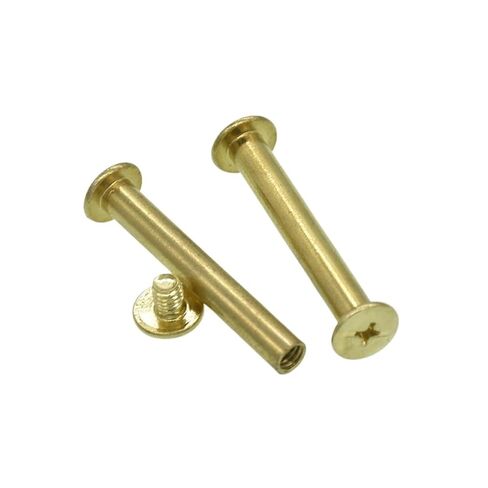Rivet Binding Screw Posts M5 Copper Plated Rivet Screws for Book and Photo Album Binding Multiple Lengths(8mm(20pcs)) in Saudi Arabia