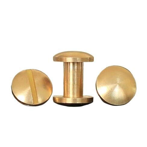 Rivet Binding Screw Posts Brass Book Binding Screws 8mm Dome Cap Post Length 3-18mm Pack of 10(4mm) in Kuwait