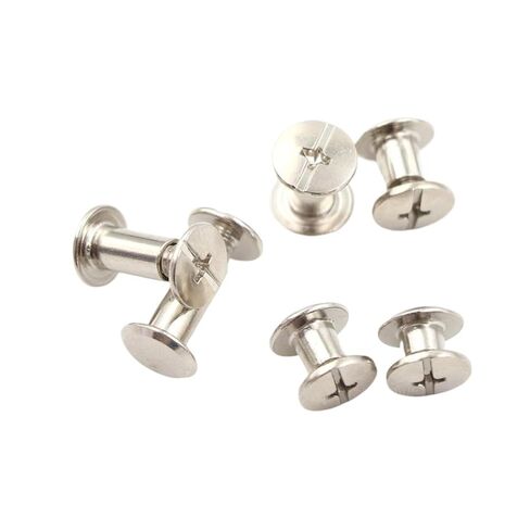 Rivet Binding Screw Posts Book Binding Nickel M5 Butt Rivets Pack of 20 Multiple Sizes(M5x12mm) in Kuwait