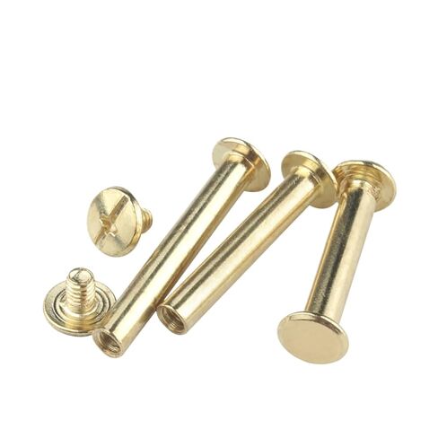 مسامير تجليد الكتب المطلية بالنحاس، براغي تجليد الكتب M5x(6-100) ملم، حزمة من 5/10/20 (M5x100mm 5pcs) in Kuwait