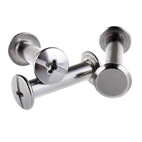 برشام ملزمة المسمار المشاركات كتاب ملزمة طقم مسامير ربط 304 الفولاذ المقاوم للصدأ M4 M5 4-60 مللي متر حزمة من 10 (48 مللي متر (5 قطعة) ، M5) in Kuwait