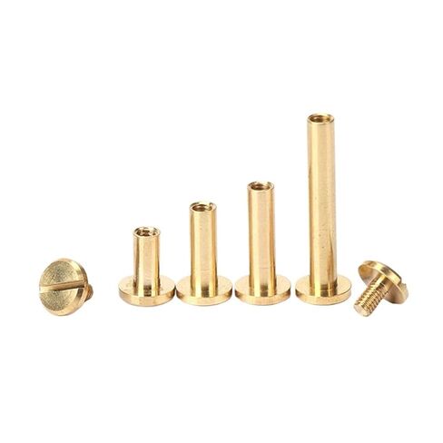 Rivet Binding Screw Posts Book Binding Screws Pack of 10 Brass 3-30mm for Leather Craft Photo Album(9mm) in Kuwait