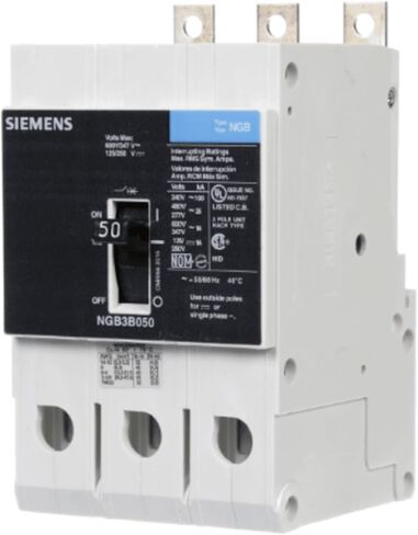 SIEMENS SIENGB3B050B SIE NGB3B050B 3P 50A 600V CB, Black in Saudi Arabia