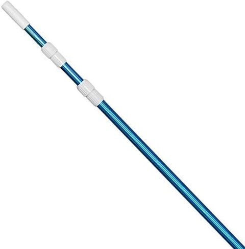 POOLWHALE Professional 12 Feet Blue Anodized Aluminum Telescopic Swimming Pool Pole,Adjustable 3 Piece Expandable Step-Up,for Skimmer Nets, Vacuum Heads and Brushes, Strong Grip & Lock in Kuwait