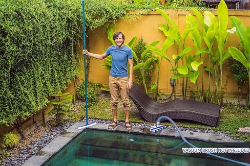 POOLWHALE Professional 12 Feet Blue Anodized Aluminum Telescopic Swimming Pool Pole,Adjustable 3 Piece Expandable Step-Up,for Skimmer Nets, Vacuum Heads and Brushes, Strong Grip & Lock in Kuwait