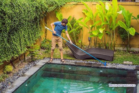 POOLWHALE Professional 12 Feet Blue Anodized Aluminum Telescopic Swimming Pool Pole,Adjustable 3 Piece Expandable Step-Up,for Skimmer Nets, Vacuum Heads and Brushes, Strong Grip & Lock in Kuwait