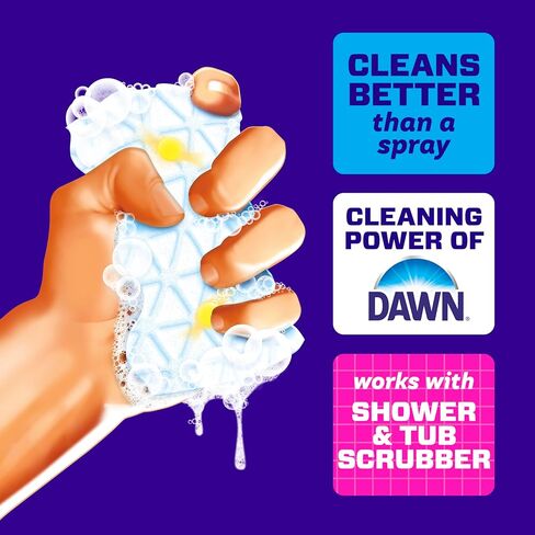 Mr. Clean Magic Eraser Sponge, Bathroom, Shower, Tub Cleaner, Soap Scum Remover, Bathroom Cleaning Supplies, Dawn Cleaning Power with Lemon Scent, Shower & Tub, 6ct in Kuwait