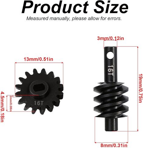 Racing Differential Helical Gears Set, 14T Hardened Steel Helical Gear Set Compatible with Axial SCX24 Car in Saudi Arabia